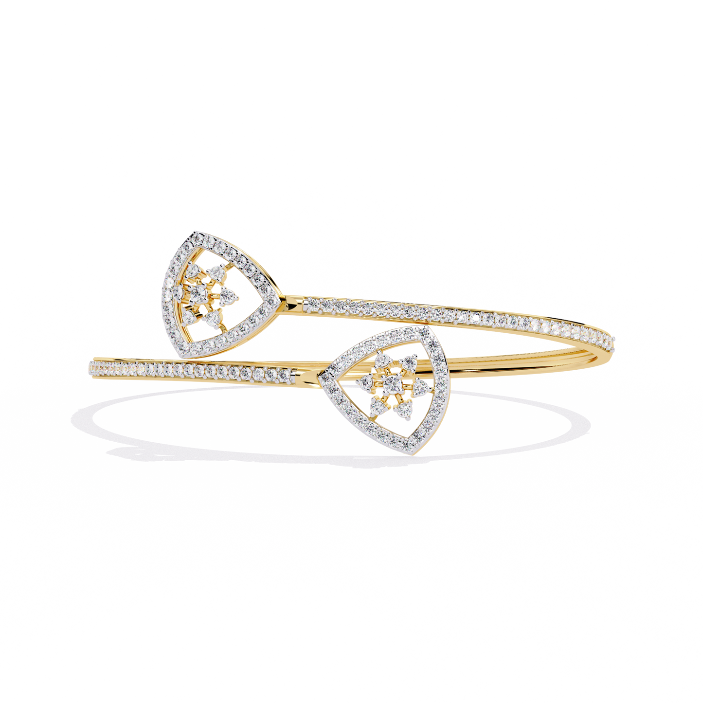 Designer Open Cuff Bracelet– Teardrop End Minimalist Bangle – Elegant Gold or Silver Bracelet- Lustraa’s Open Cuff Bracelet