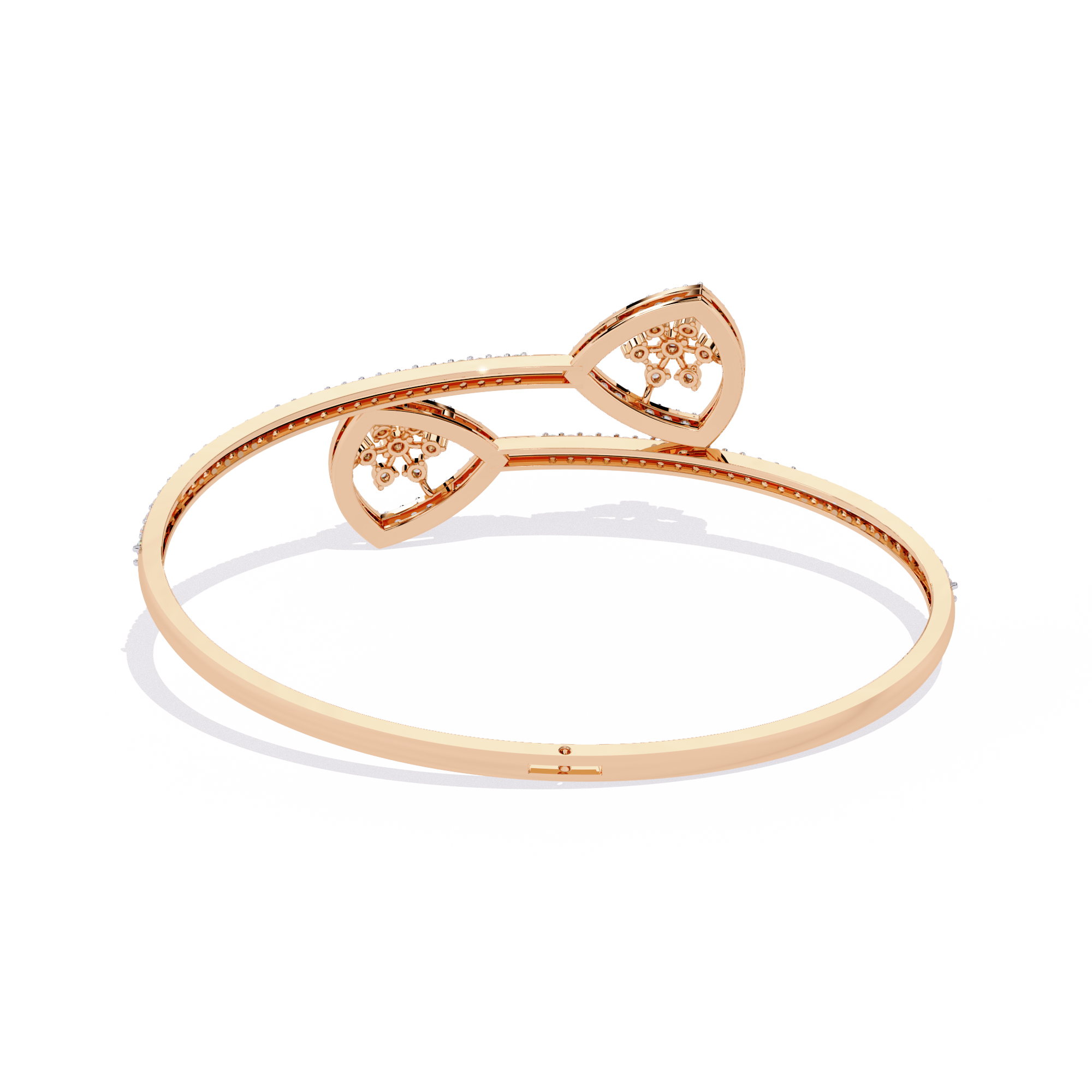 Designer Open Cuff Bracelet – Teardrop End Minimalist Bangle – Lustraa’s Open Cuff Bracelet
