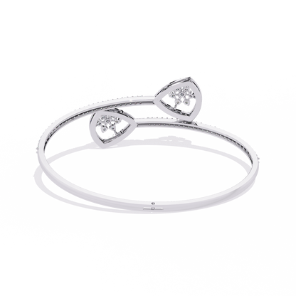 Designer Open Cuff Bracelet– Teardrop End Minimalist Bangle – Elegant Gold or Silver Bracelet- Lustraa’s Open Cuff Bracelet