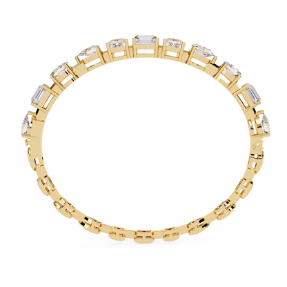 Multi Cut Diamond Bracelet– Oval, Pear, Princess & Emerald Cut Lab Grown Diamond Tennis Bracelet – Elegant Multi Shape Diamond Jewelry