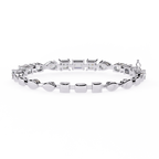 Elegant  Multi Cut Diamond Bracelet– Oval, Pear, Princess & Emerald Cut Lab Grown Diamond Tennis Bracelet –Lustraa's Tennis Bracelet