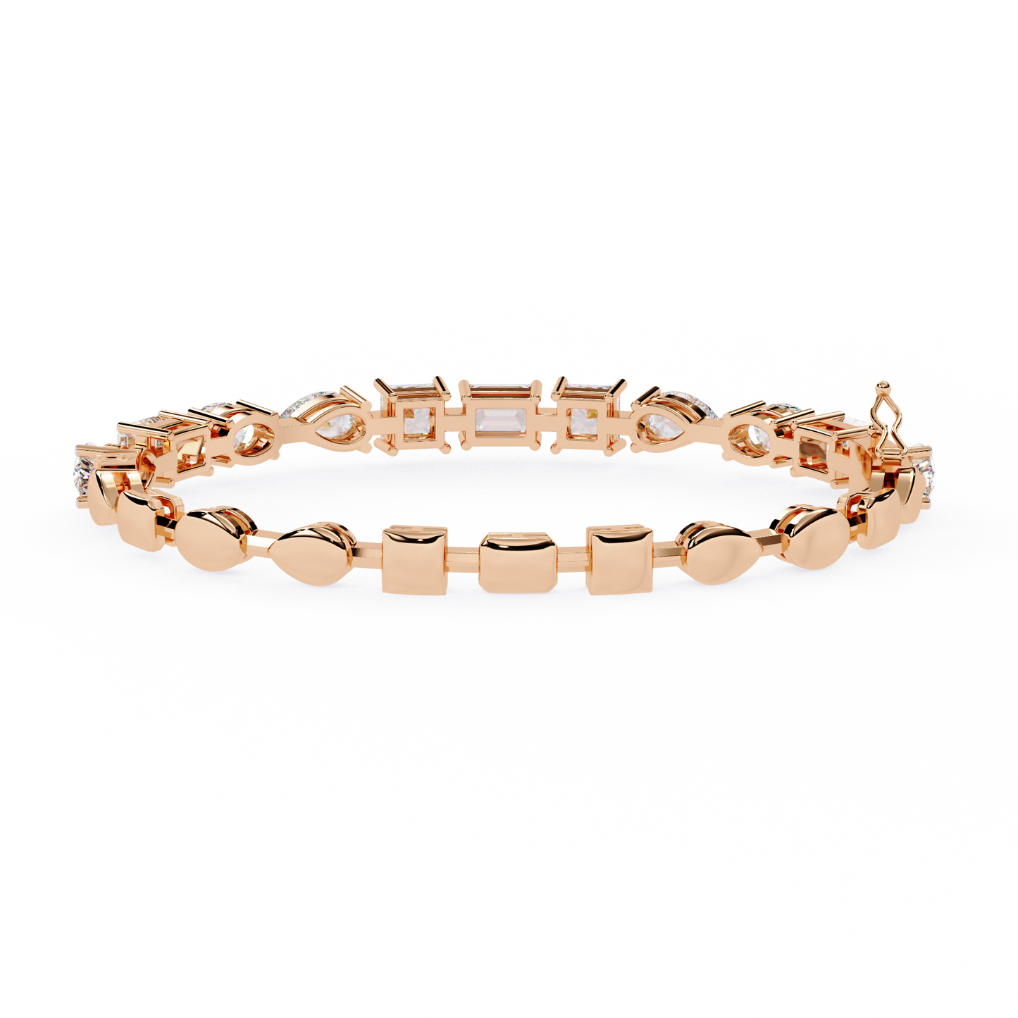 Multi Cut Diamond Bracelet– Oval, Pear, Princess & Emerald Cut Lab Grown Diamond Tennis Bracelet – Elegant Multi Shape Diamond Jewelry