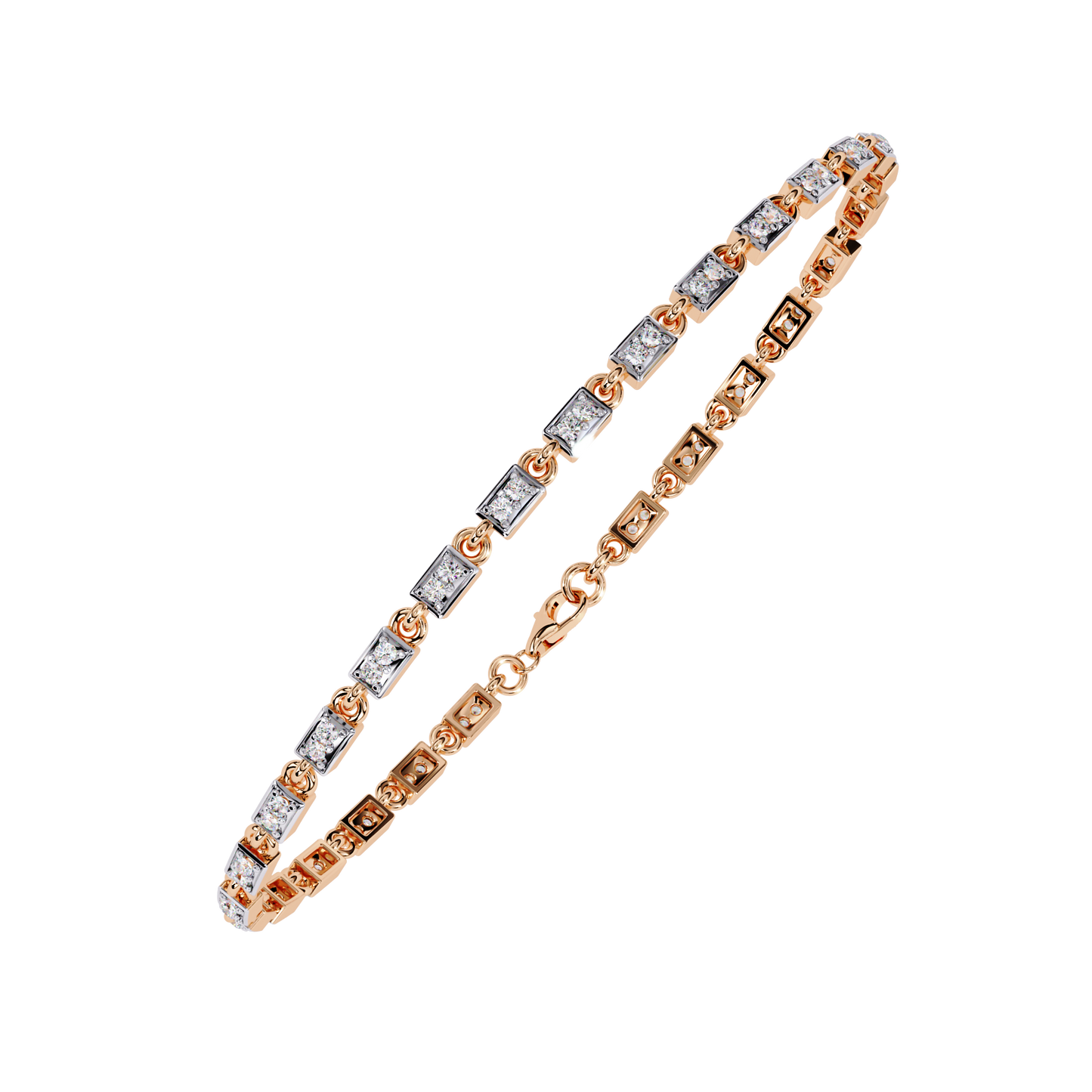 Round Cut Diamond Tennis Bracelet– Elegant Lab Grown Diamond Bracelet - Lustraa’s Tennis Bracelet
