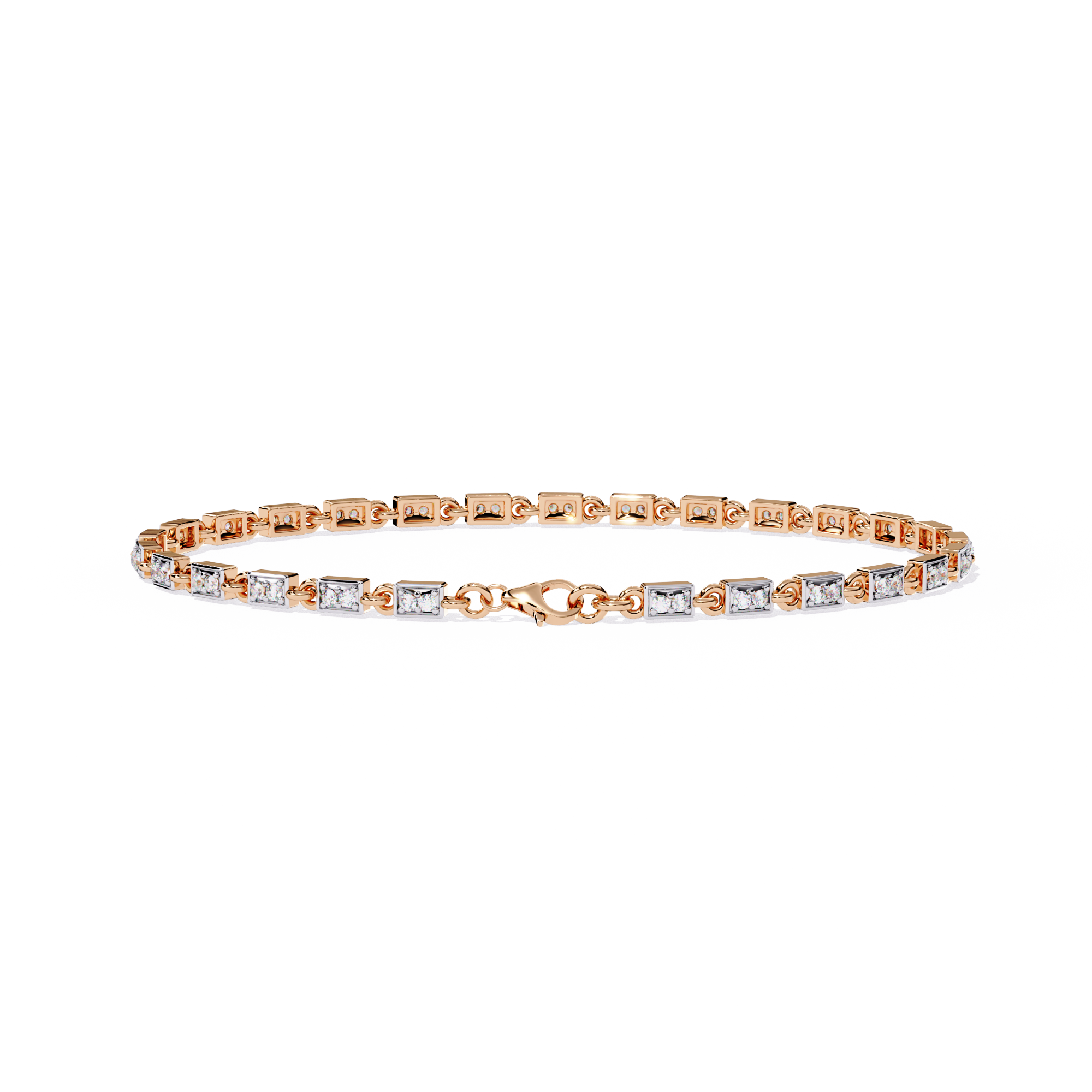 Round Cut Diamond Tennis Bracelet– Elegant Lab Grown Diamond Bracelet - Lustraa’s Tennis Bracelet