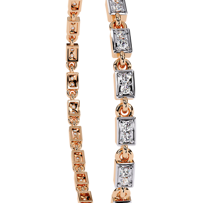 Round Cut Diamond Tennis Bracelet– Elegant Lab Grown Diamond Bracelet - Lustraa’s Tennis Bracelet
