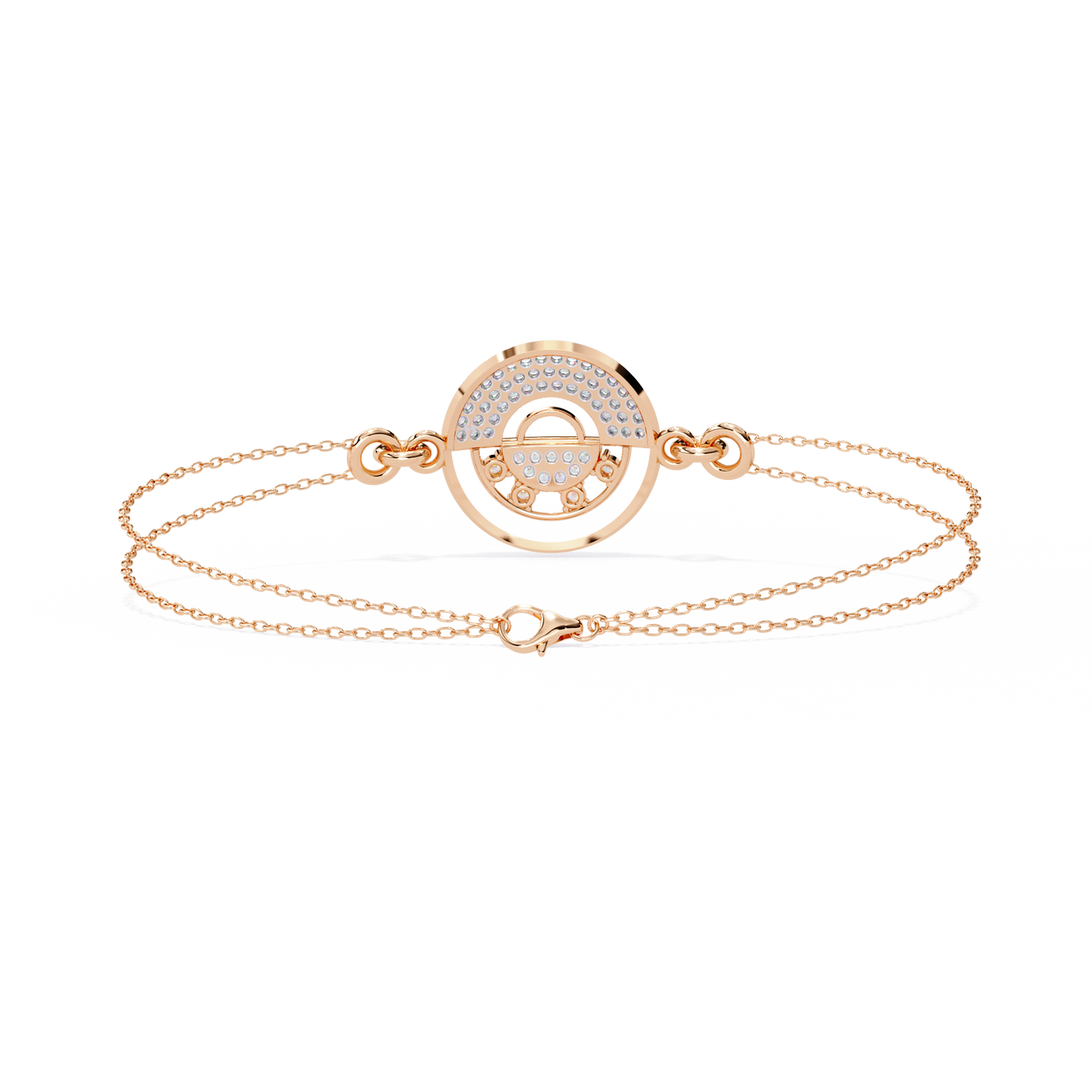 Geometric Diamond Bracelet | Lab Grown Diamond Circle Bracelet | Modern Minimalist Adjustable Bracelet - Lustraa’s Minimalist Bracelet
