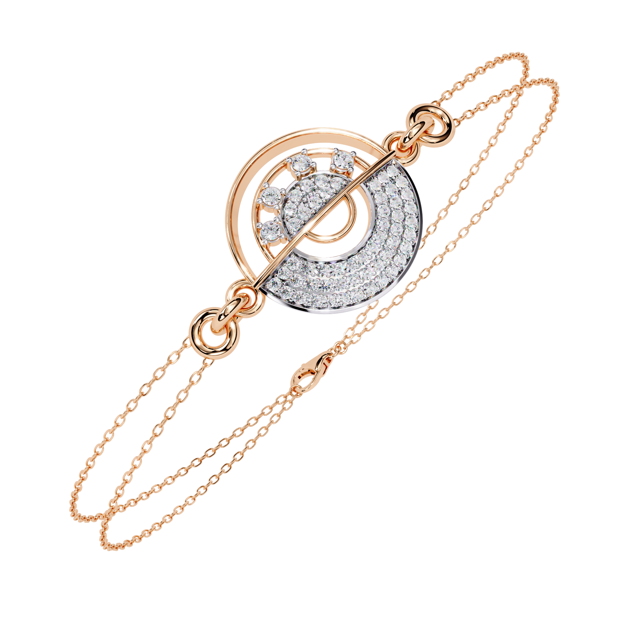 Geometric Lab Grown Diamond Circle Bracelet – Modern Minimalist Adjustable Bracelet - Lustraa’s Minimalist Bracelet
