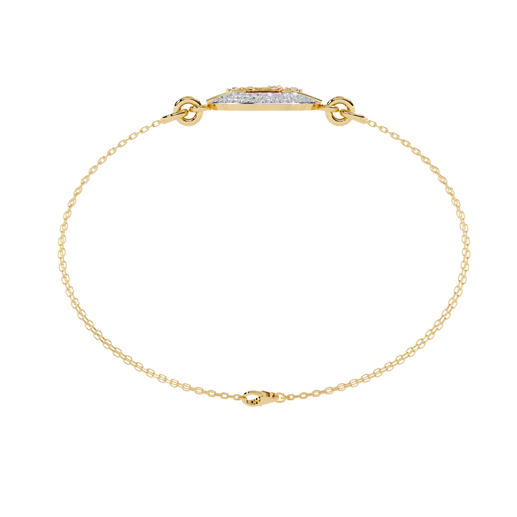 Geometric Lab Grown Diamond Circle Bracelet – Modern Minimalist Adjustable Bracelet - Lustraa’s Minimalist Bracelet