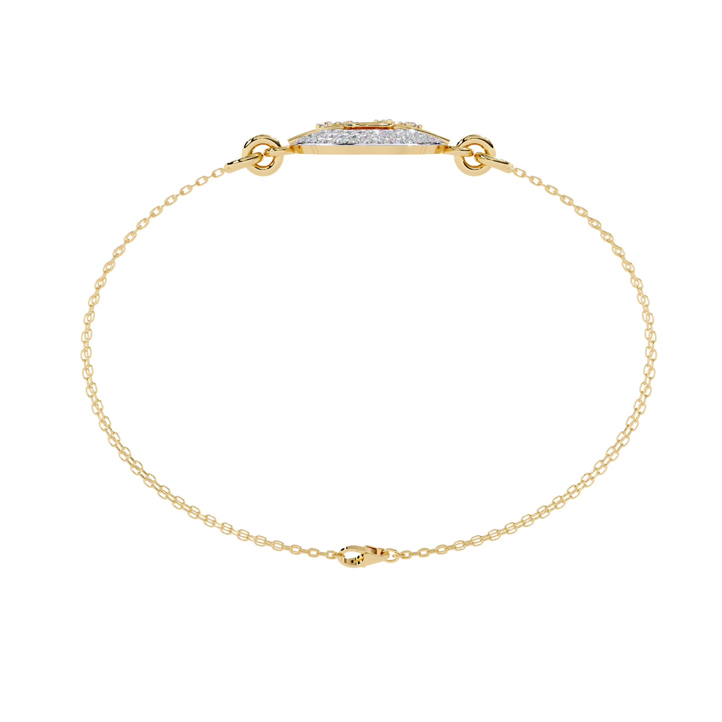 Geometric Diamond Bracelet | Lab Grown Diamond Circle Bracelet | Modern Minimalist Adjustable Bracelet - Lustraa’s Minimalist Bracelet