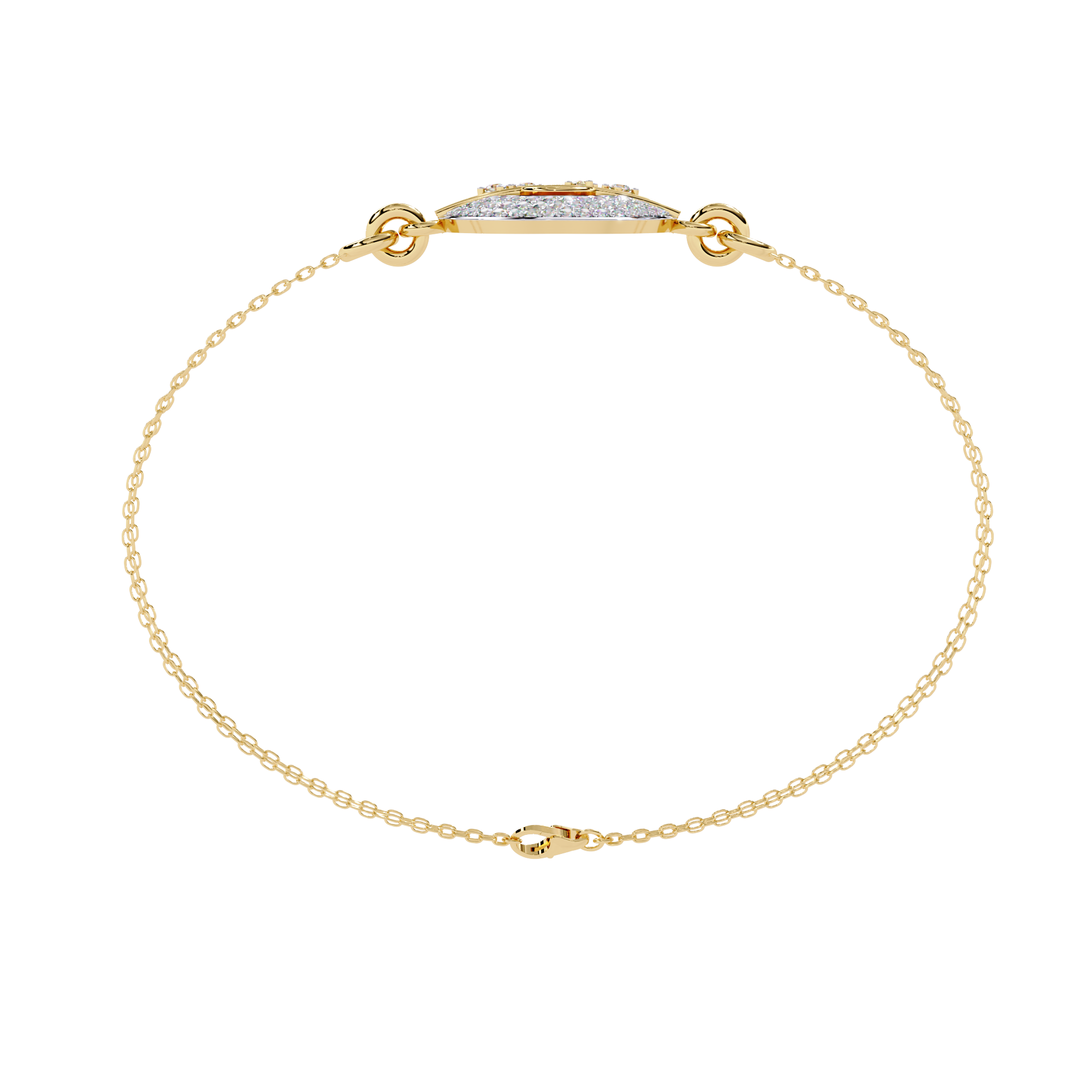 Geometric Lab Grown Diamond Circle Bracelet – Modern Minimalist Adjustable Bracelet - Lustraa’s Minimalist Bracelet