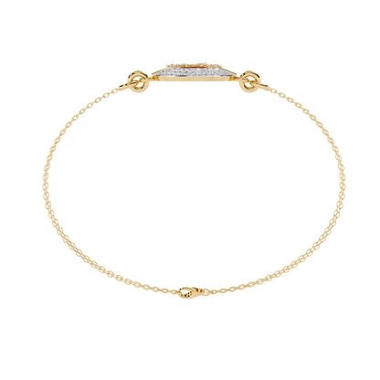 Geometric Diamond Bracelet | Lab Grown Diamond Circle Bracelet | Modern Minimalist Adjustable Bracelet - Lustraa’s Minimalist Bracelet