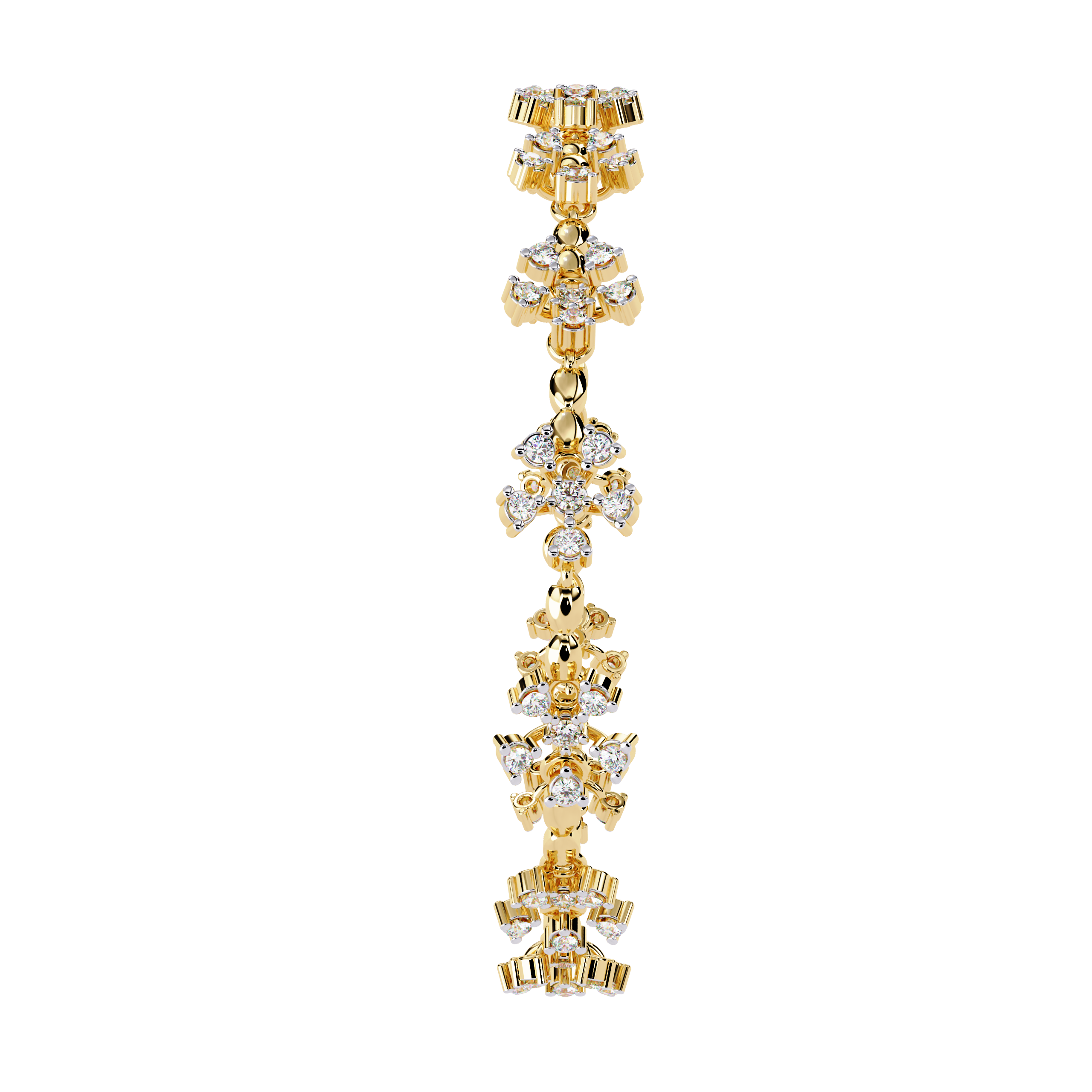 Floral Lab Grown Diamond Bracelet – Flower Motif Daimond Bracelet – Sustainable Diamond Jewelry – Lustraa’s Floral Bracelet