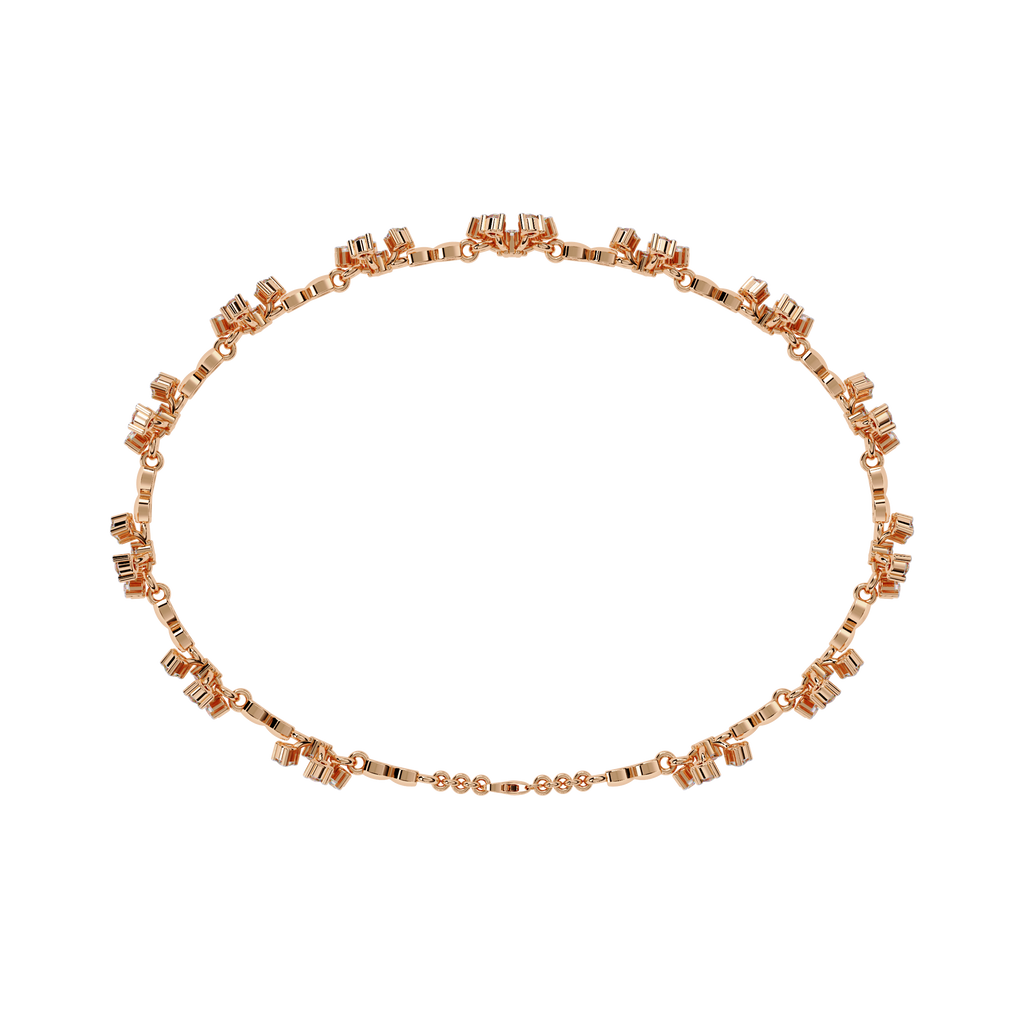 Floral Lab Grown Diamond Bracelet – Flower Motif Daimond Bracelet – Sustainable Diamond Jewelry – Lustraa’s Floral Bracelet