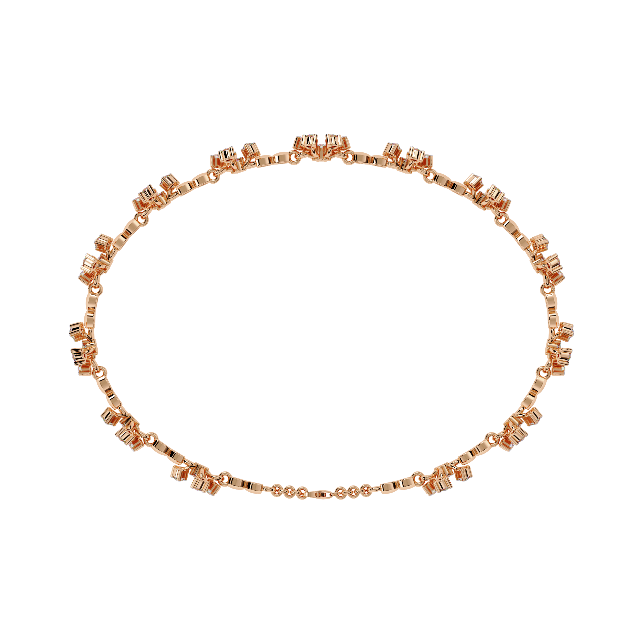 Floral Lab Grown Diamond Bracelet – Flower Motif Daimond Bracelet – Sustainable Diamond Jewelry – Lustraa’s Floral Bracelet