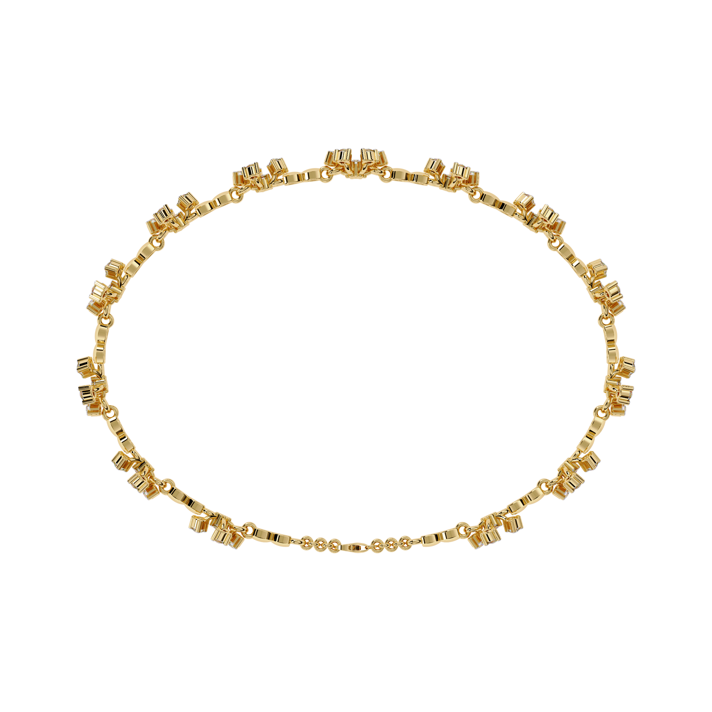 Floral Lab Grown Diamond Bracelet | Flower Motif Daimond Bracelet | Sustainable Diamond Jewelry -Lustraa’s Floral Bracelet