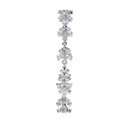 Floral Lab Grown Diamond Bracelet | Flower Motif Daimond Bracelet | Sustainable Diamond Jewelry -Lustraa’s Floral Bracelet