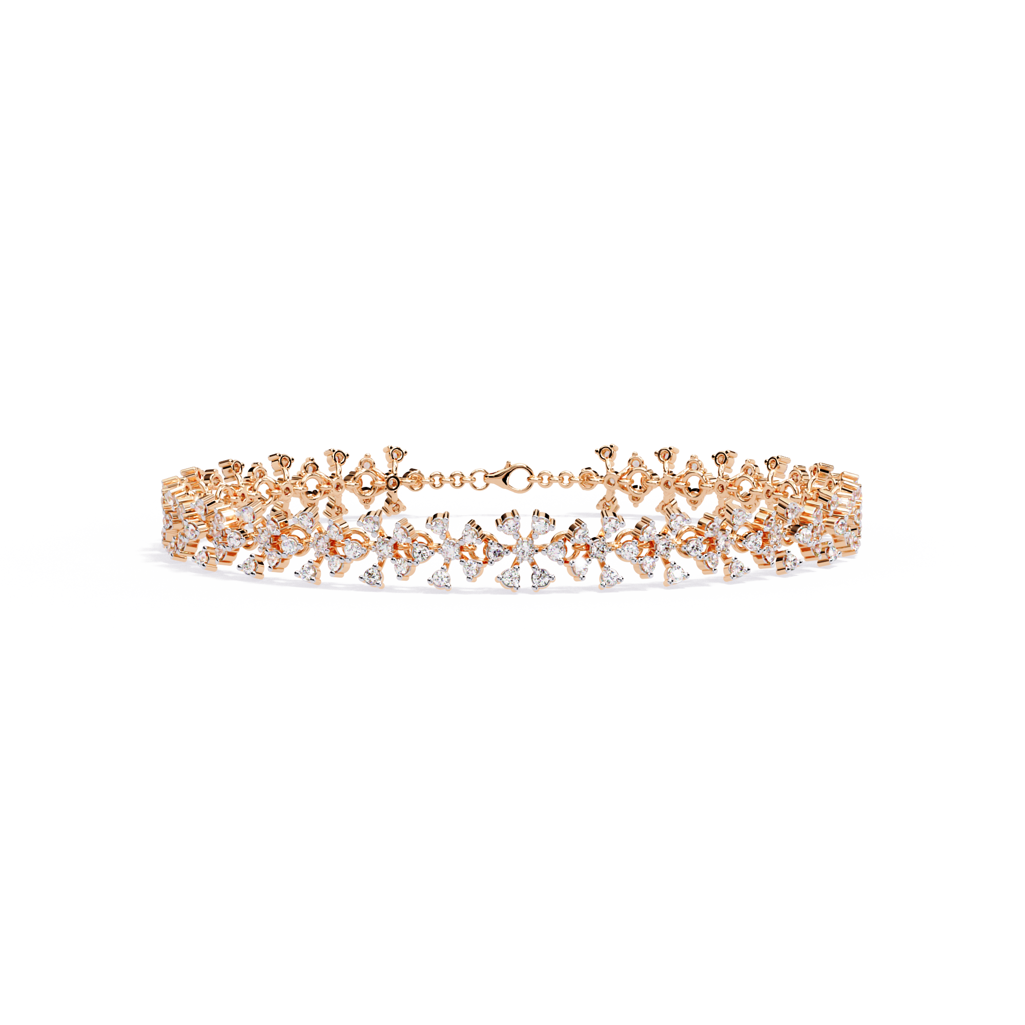 Floral Designer Lab Grown Diamond Bracelet – Statement Ethical Jewelry – Lustraa’s Floral Bracelet
