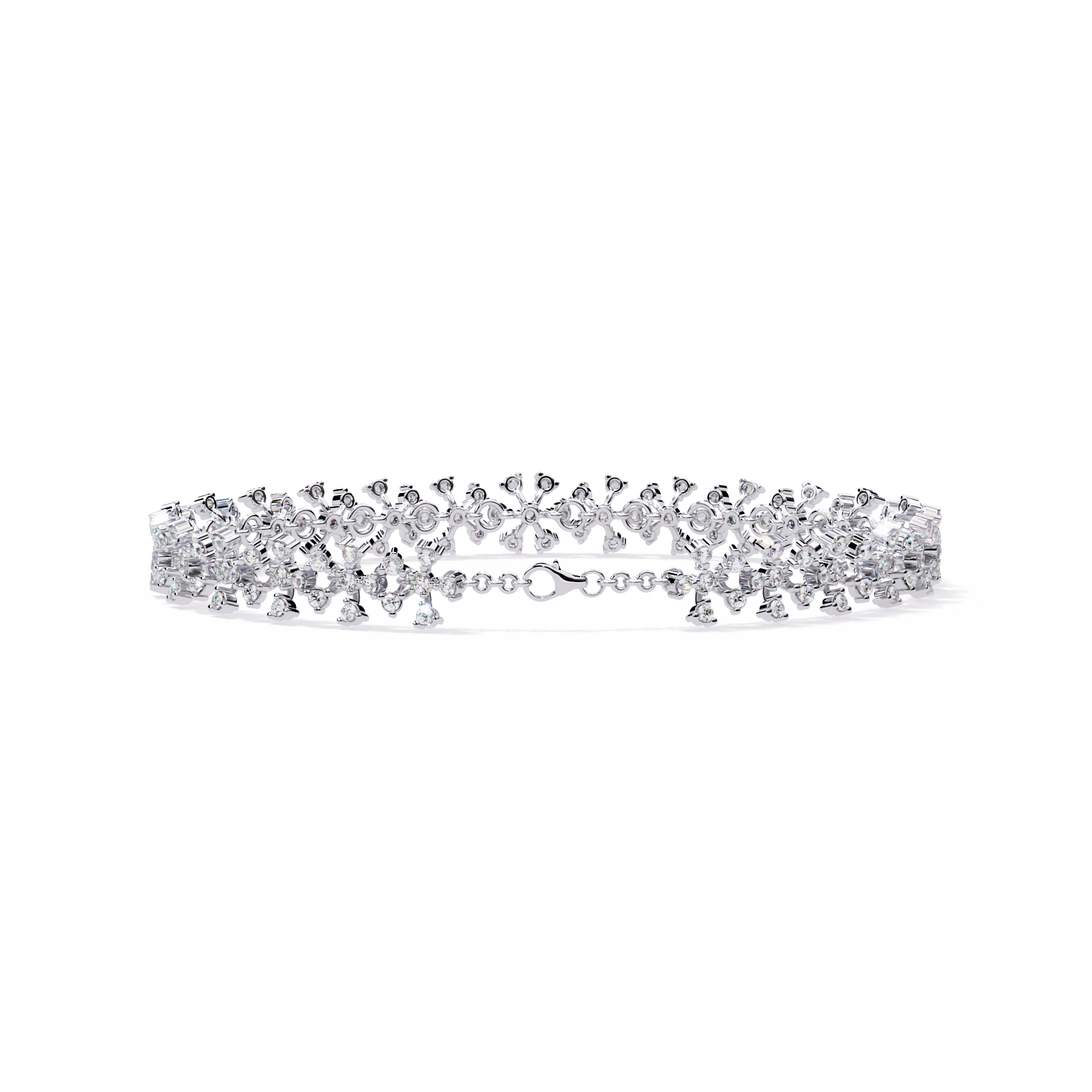 Floral Designer Lab Grown Diamond Bracelet – Statement Ethical Jewelry – Lustraa’s Floral Bracelet