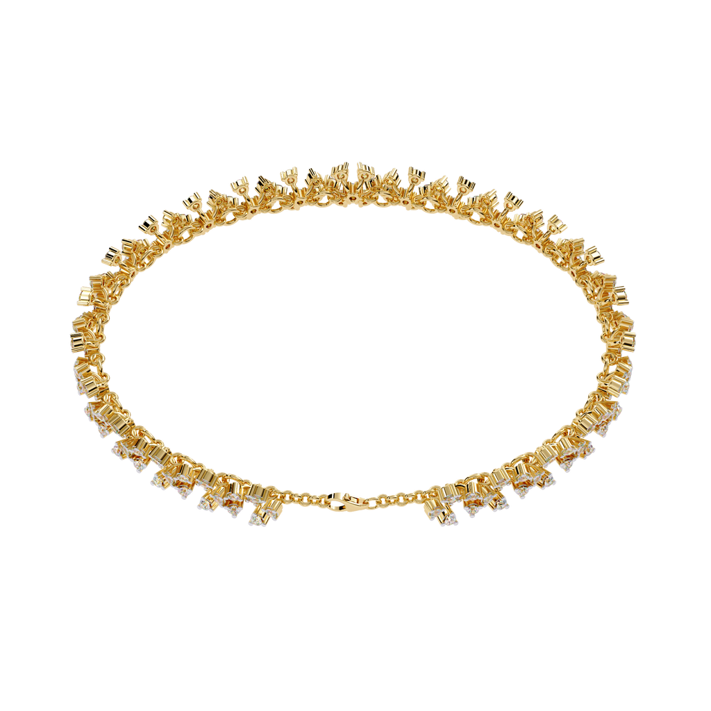 Floral Designer Lab Grown Diamond Bracelet – Statement Ethical Jewelry – Lustraa’s Floral Bracelet