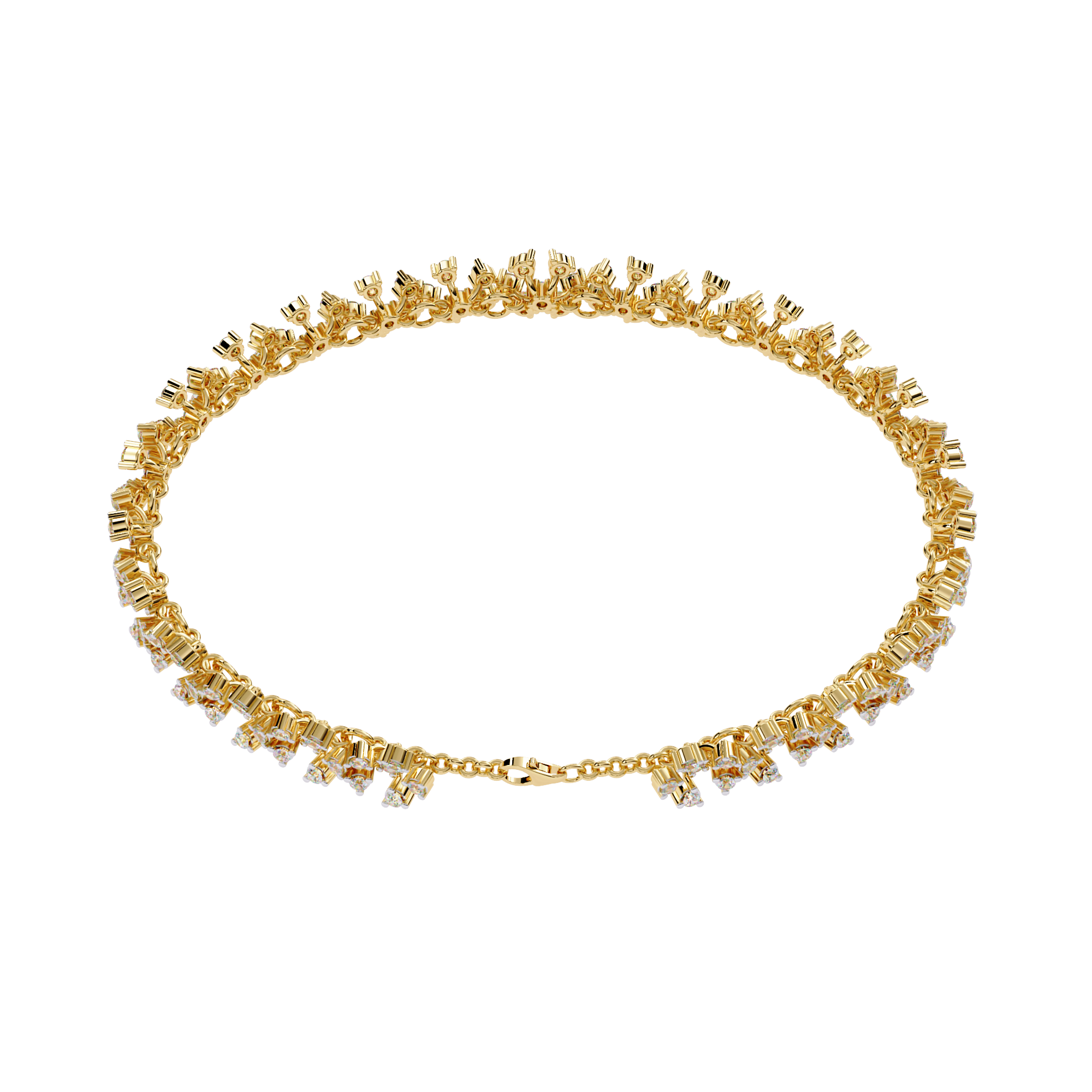 Floral Designer Lab Grown Diamond Bracelet – Statement Ethical Jewelry – Lustraa’s Floral Bracelet