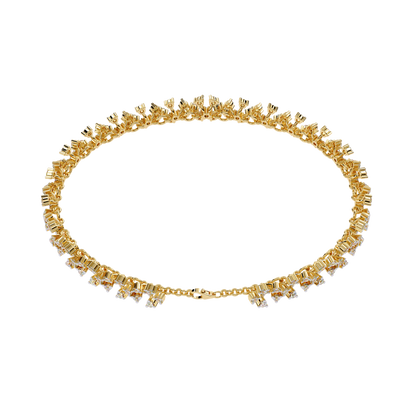 Lab Grown Diamond Floral Wide Bracelet | Designer Statement Bracelet | Ethical Diamond Jewelry -Lustraa’s Floral Bracelet