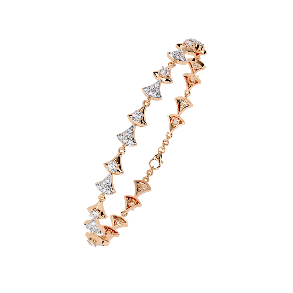 Lab Grown Diamond Bow Design Bracelet – Elegant Bow Sustainable Diamond Jewelry – Lustraa’s Diamond Bracelet