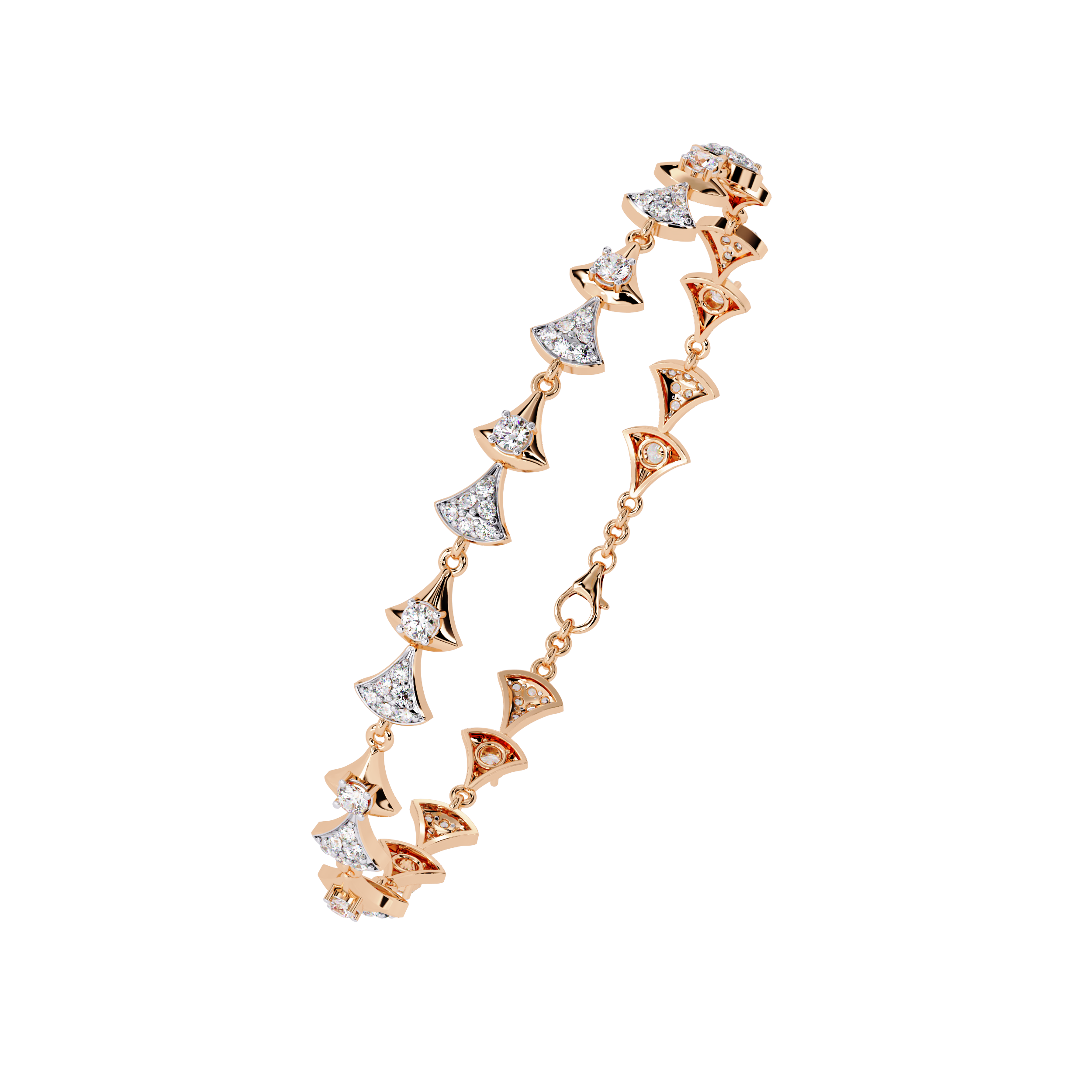 Lab Grown Diamond Bow Design Bracelet – Elegant Bow Sustainable Diamond Jewelry – Lustraa’s Diamond Bracelet