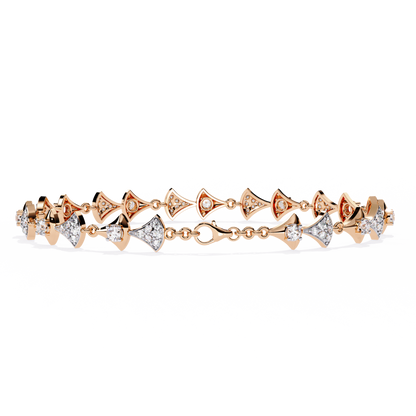 Lab Grown Diamond Bow Design Bracelet | Elegant Bow Diamond Bracelet | Sustainable Diamond Jewelry - Lustraa’s Diamond Bracelet