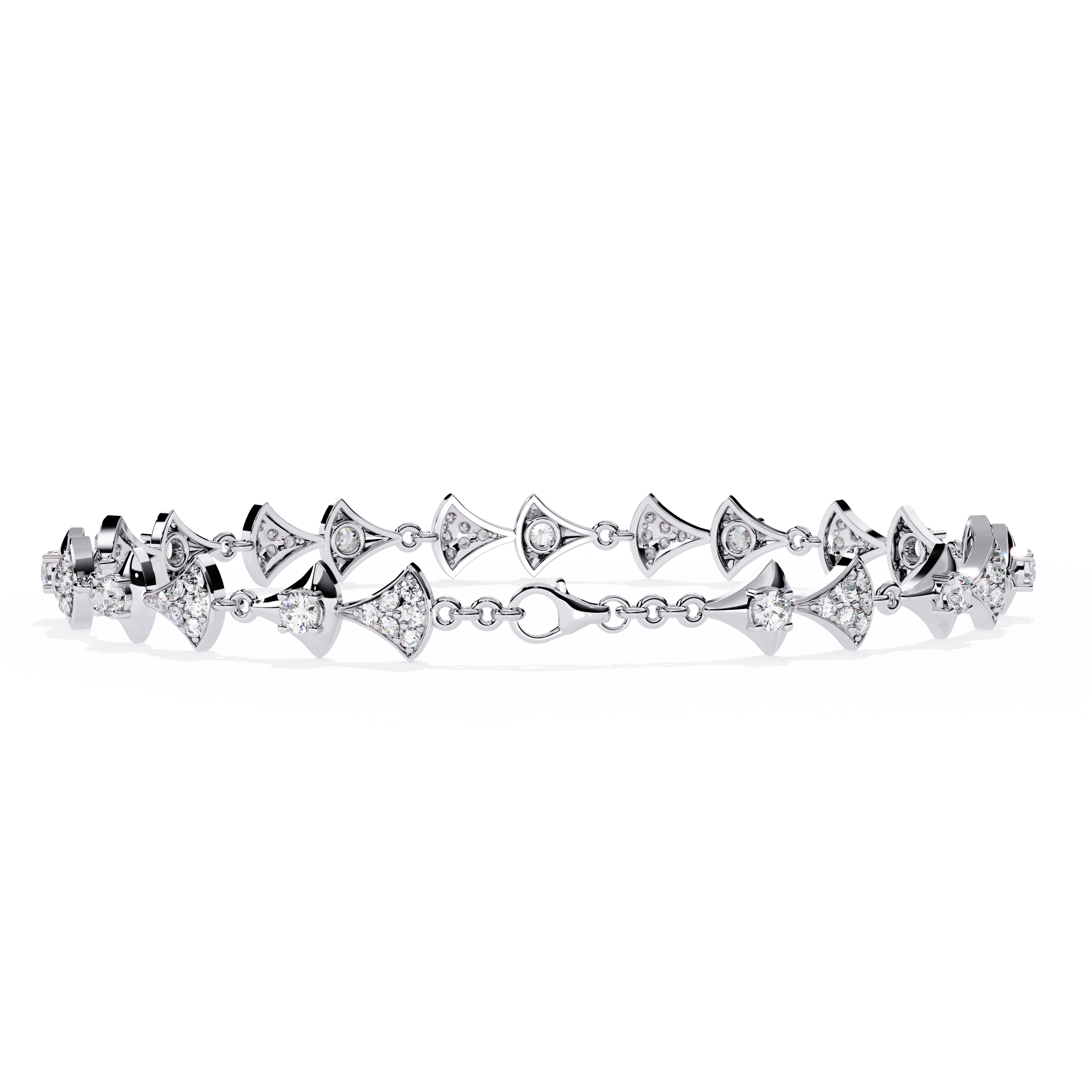 Lab Grown Diamond Bow Design Bracelet – Elegant Bow Sustainable Diamond Jewelry – Lustraa’s Diamond Bracelet