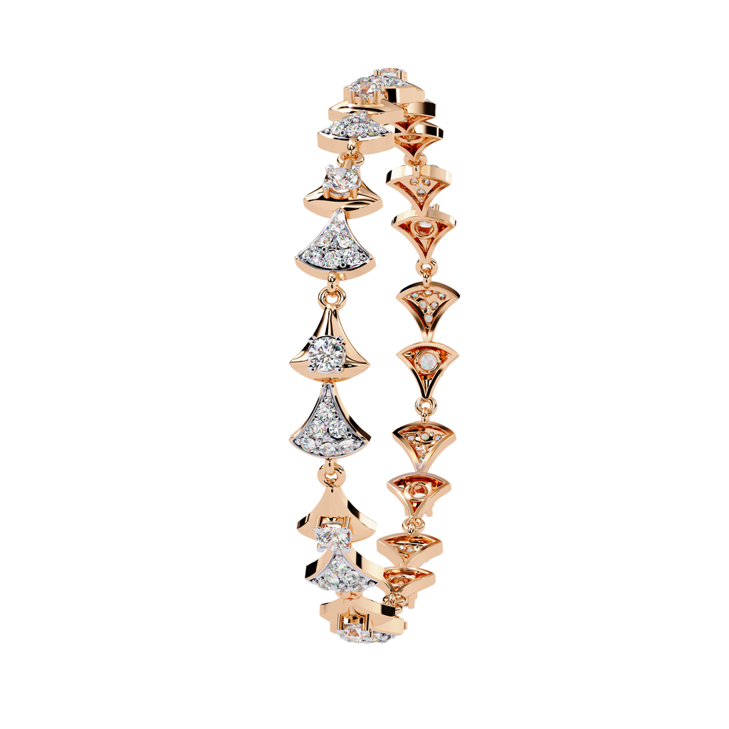 Lab Grown Diamond Bow Design Bracelet – Elegant Bow Sustainable Diamond Jewelry – Lustraa’s Diamond Bracelet