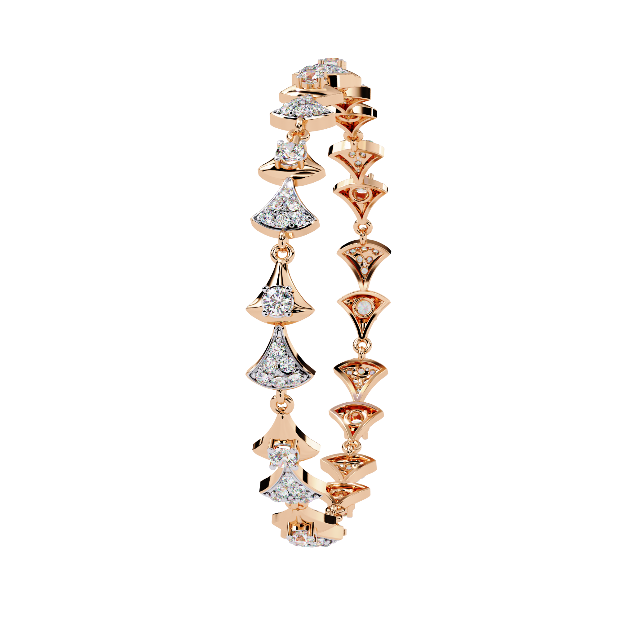Lab Grown Diamond Bow Design Bracelet – Elegant Bow Sustainable Diamond Jewelry – Lustraa’s Diamond Bracelet