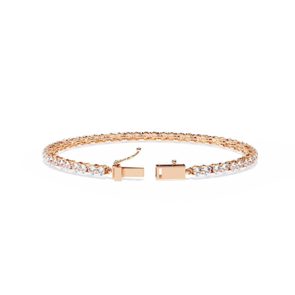 Classic Lab Grown Diamond Tennis Bracelet – Round Cut Sustainable Diamond Bracelet – Lustraa’s Tennis Bracelet