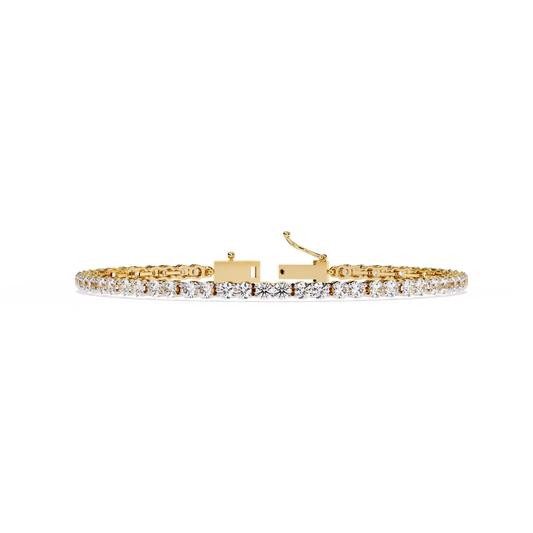 Classic Lab Grown Diamond Tennis Bracelet | Round Cut Sustainable Diamond Bracelet - Lustraa’s Tennis Bracelet
