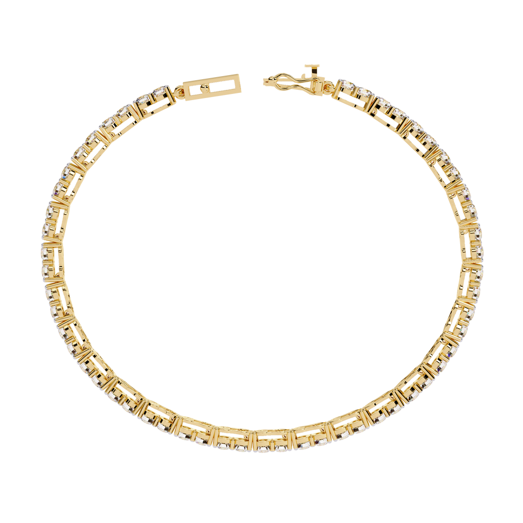 Classic Lab Grown Diamond Tennis Bracelet – Round Cut Sustainable Diamond Bracelet – Lustraa’s Tennis Bracelet