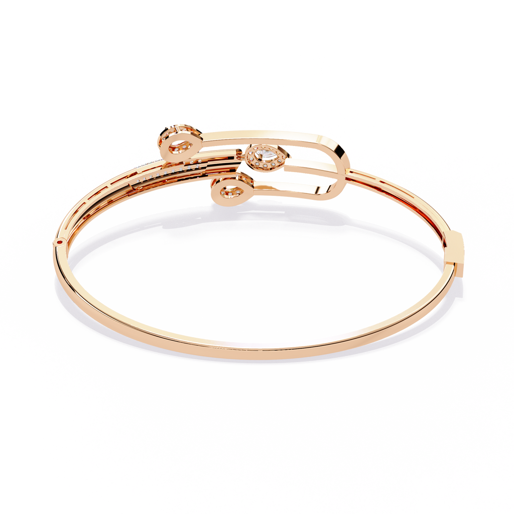 Pear Cut Lab Grown Diamond Bangle Bracelet – Sustainable Designer Jewelry – Lustraa’s Diamond Bracelet