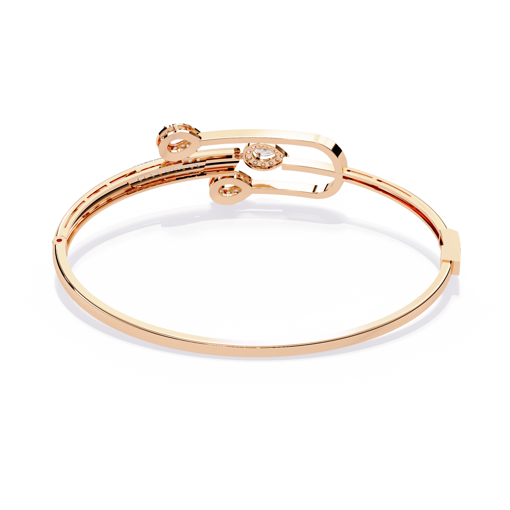 Pear Cut Lab Grown Diamond Bangle Bracelet – Sustainable Designer Jewelry – Lustraa’s Diamond Bracelet