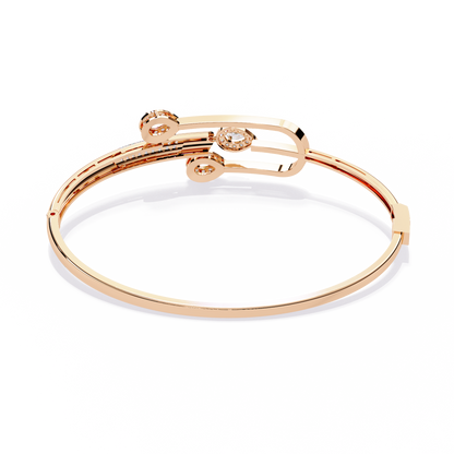 Pear Cut Lab Grown Diamond Bangle Bracelet | Designer Bracelet with Sustainable Diamonds - Lustraa’s Diamond Bracelet