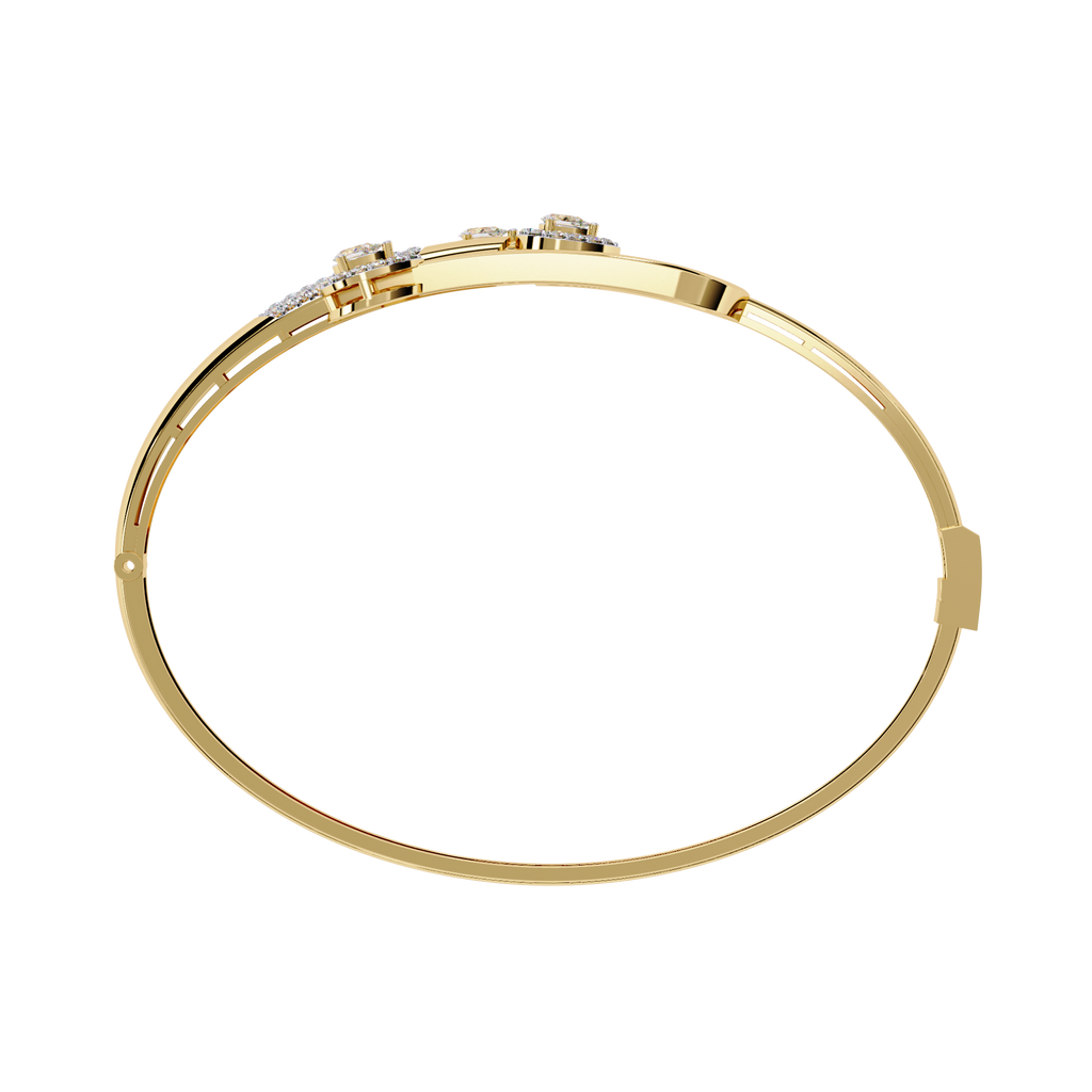 Pear Cut Lab Grown Diamond Bangle Bracelet – Sustainable Designer Jewelry – Lustraa’s Diamond Bracelet