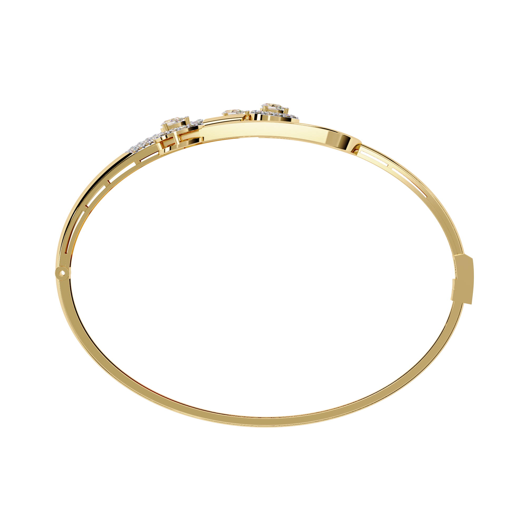 Pear Cut Lab Grown Diamond Bangle Bracelet – Sustainable Designer Jewelry – Lustraa’s Diamond Bracelet