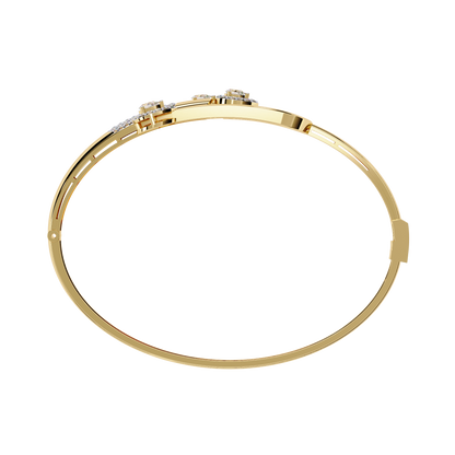 Pear Cut Lab Grown Diamond Bangle Bracelet | Designer Bracelet with Sustainable Diamonds - Lustraa’s Diamond Bracelet