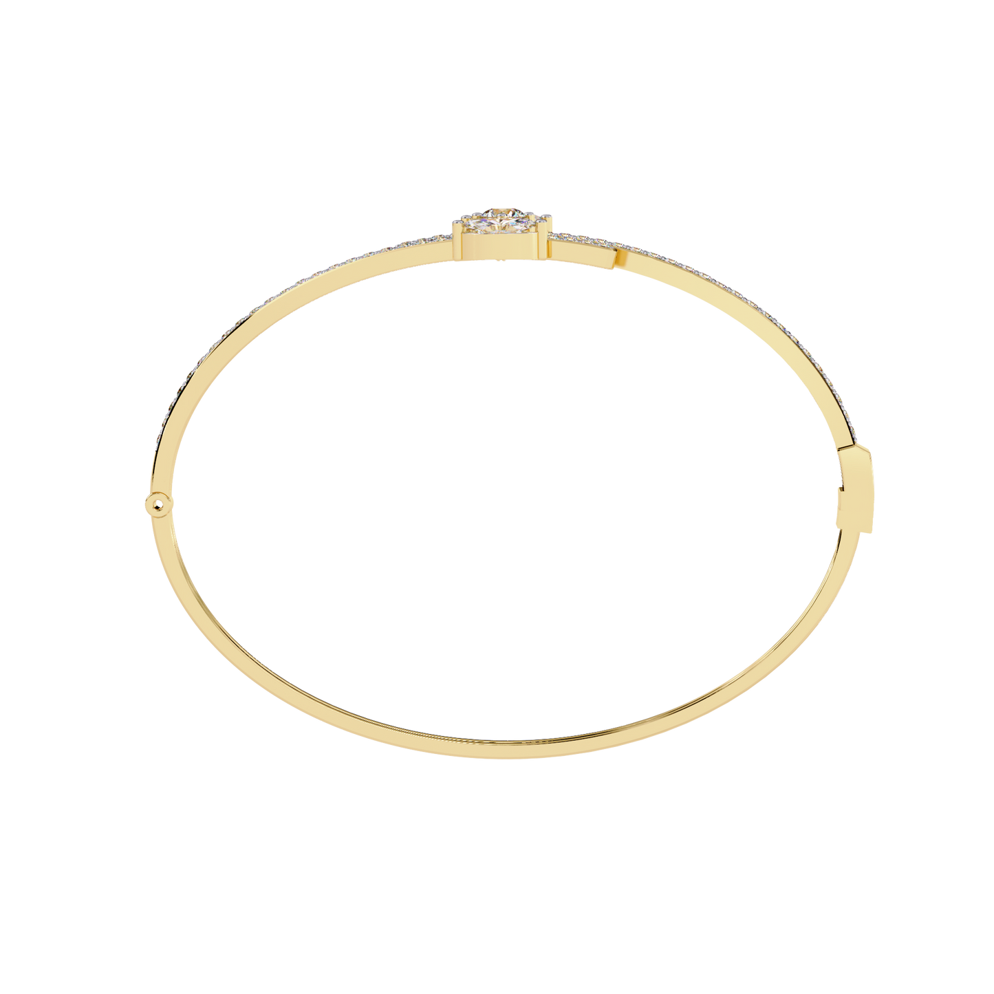 Modern Lab Grown Diamond Bangle Bracelet | Marquise & Round Cut Sustainable Diamond Bangle - Lustraa’s Diamond Bracelet