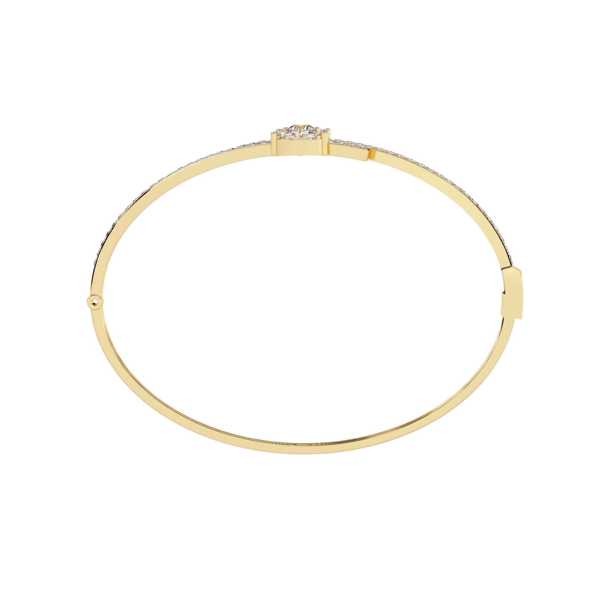 Modern Lab Grown Diamond Bangle Bracelet – Marquise & Round Cut Sustainable Diamond Jewelry – Lustraa’s Diamond Bracelet