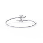 Modern Lab Grown Diamond Bangle Bracelet – Marquise & Round Cut Sustainable Diamond Jewelry – Lustraa’s Diamond Bracelet