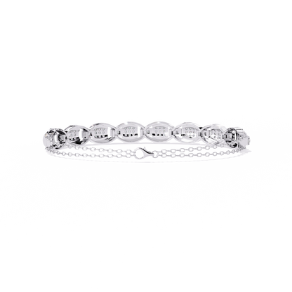 Vintage-Inspired Lab Grown Diamond Bracelet | Chain Linked Lab Created Diamond Bangle - Lustraa’s Diamond Bracelet