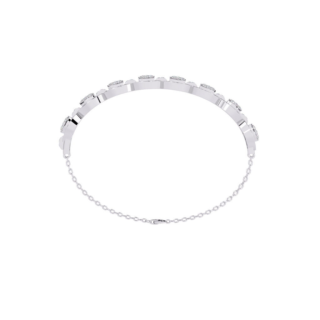Vintage-Inspired Diamond Bracelet – Chain Linked Lab Created Diamond Bangle – Lustraa’s Diamond Bracelet