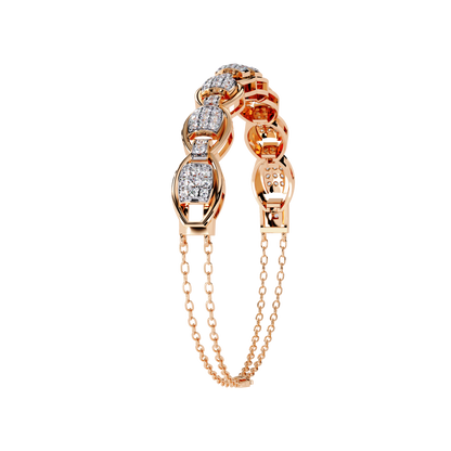 Vintage-Inspired Lab Grown Diamond Bracelet | Chain Linked Lab Created Diamond Bangle - Lustraa’s Diamond Bracelet