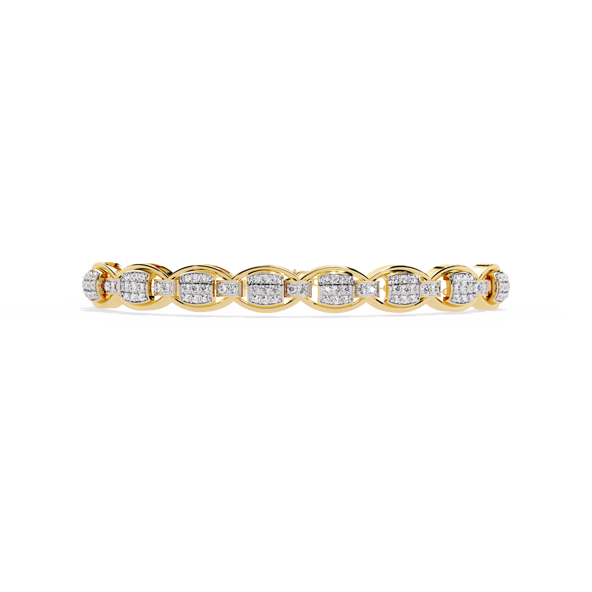 Vintage-Inspired Diamond Bracelet – Chain Linked Lab Created Diamond Bangle – Lustraa’s Diamond Bracelet