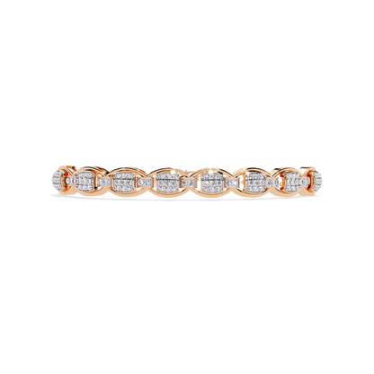 Vintage-Inspired Lab Grown Diamond Bracelet | Chain Linked Lab Created Diamond Bangle - Lustraa’s Diamond Bracelet