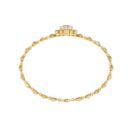 Geometric Lab Grown Diamond Bracelet | Princess & Round Cut Lab Created Diamond Bracelet - Lustraa’s Diamond Bracelet
