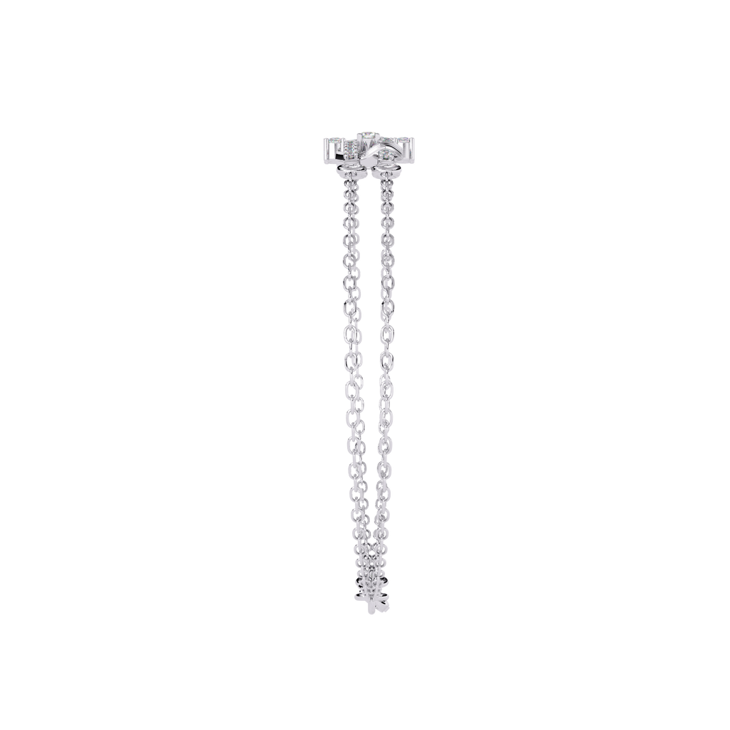 Chain Link Lab Grown Diamond Bracelet – Modern Dual Chain Fine Jewelry – Lustraa’s Contemporary Bracelet